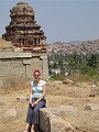 Cheryl by the Hampi Ruins