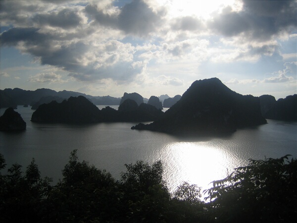 Sunset over Halong Bay, Vietnam