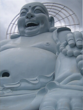 Giant happy Buddah, Da Lat, Vietnam